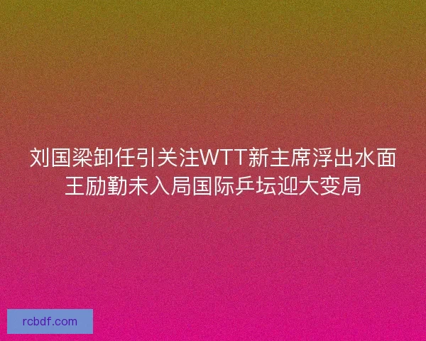 刘国梁卸任引关注WTT新主席浮出水面王励勤未入局国际乒坛迎大变局